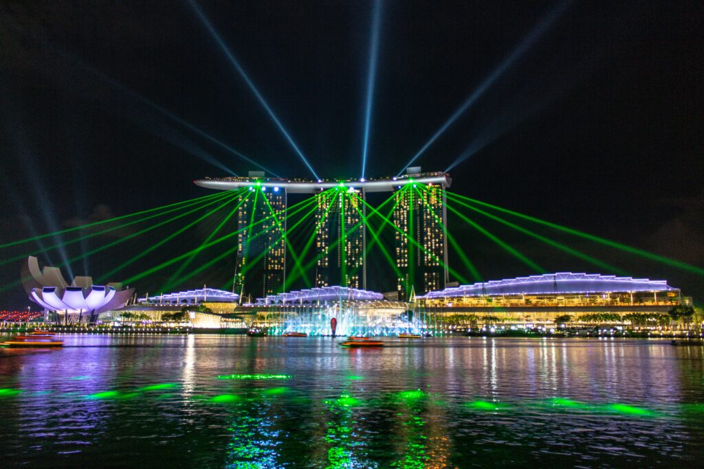 Laser Light Displays on Water